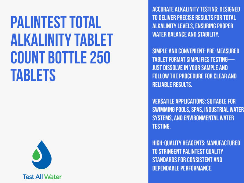 Palintest Total Alkalinity Tablet Count Bottle 250 tablets