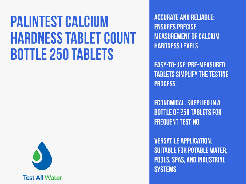 Palintest Calcium Hardness Tablet Count Bottle 250 Tablets