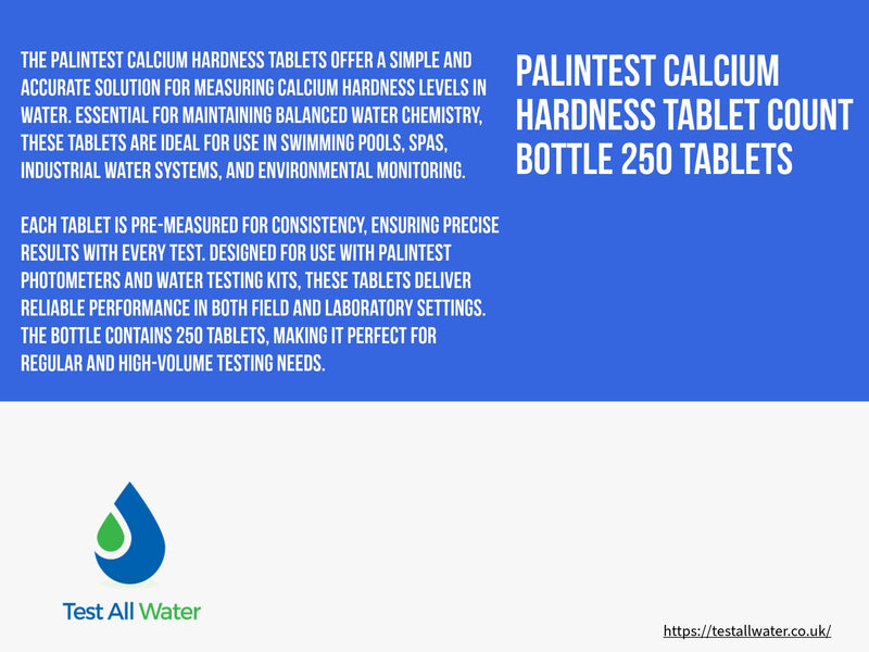 Palintest Calcium Hardness Tablet Count Bottle 250 Tablets