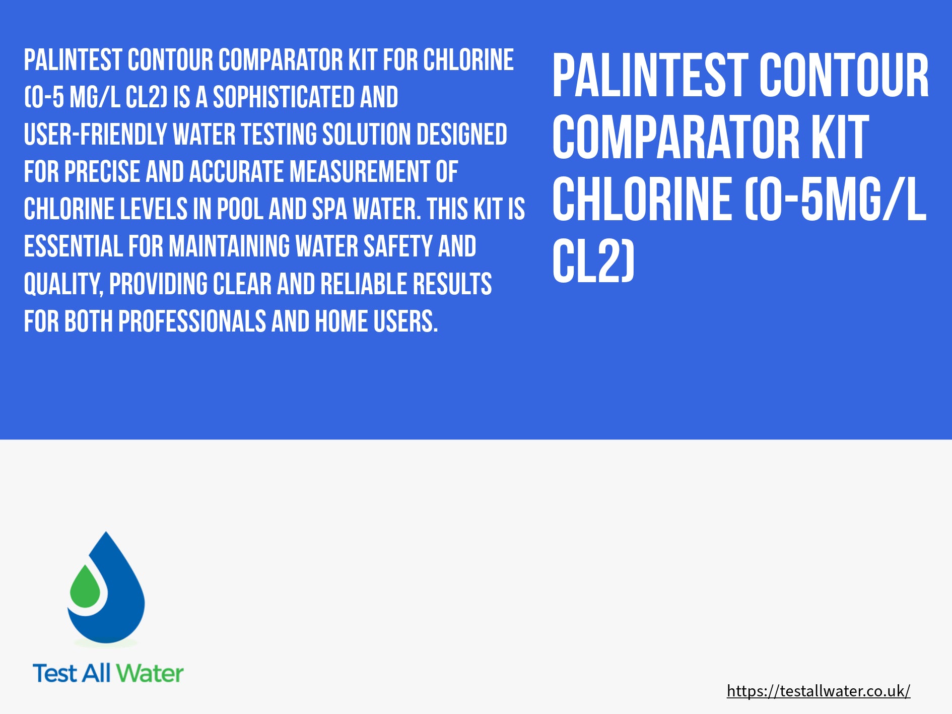 Palintest Contour Comparator Kit Chlorine (0-5mg/l Cl2)