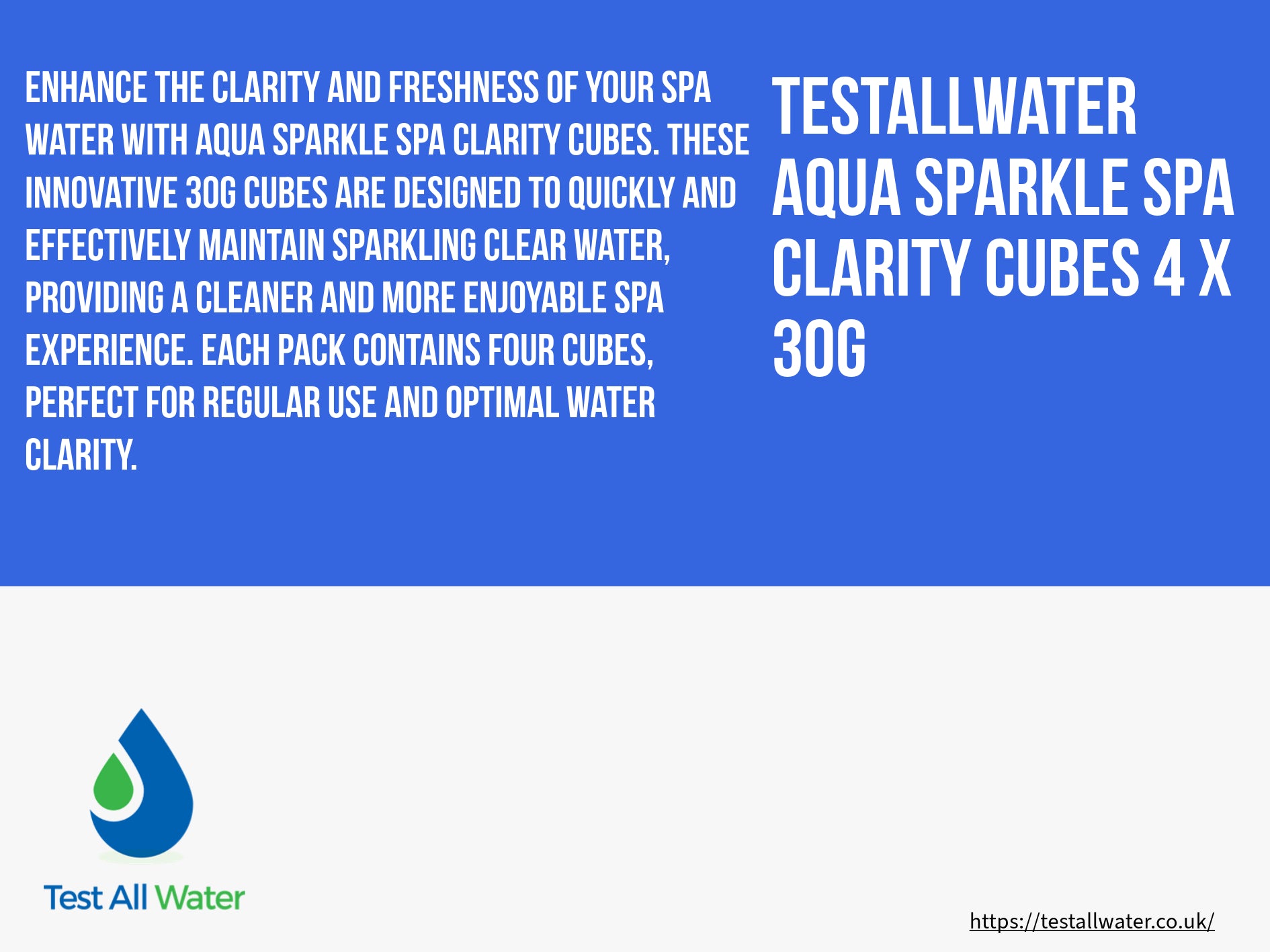 Aqua Sparkle Spa Clarity Cubes
