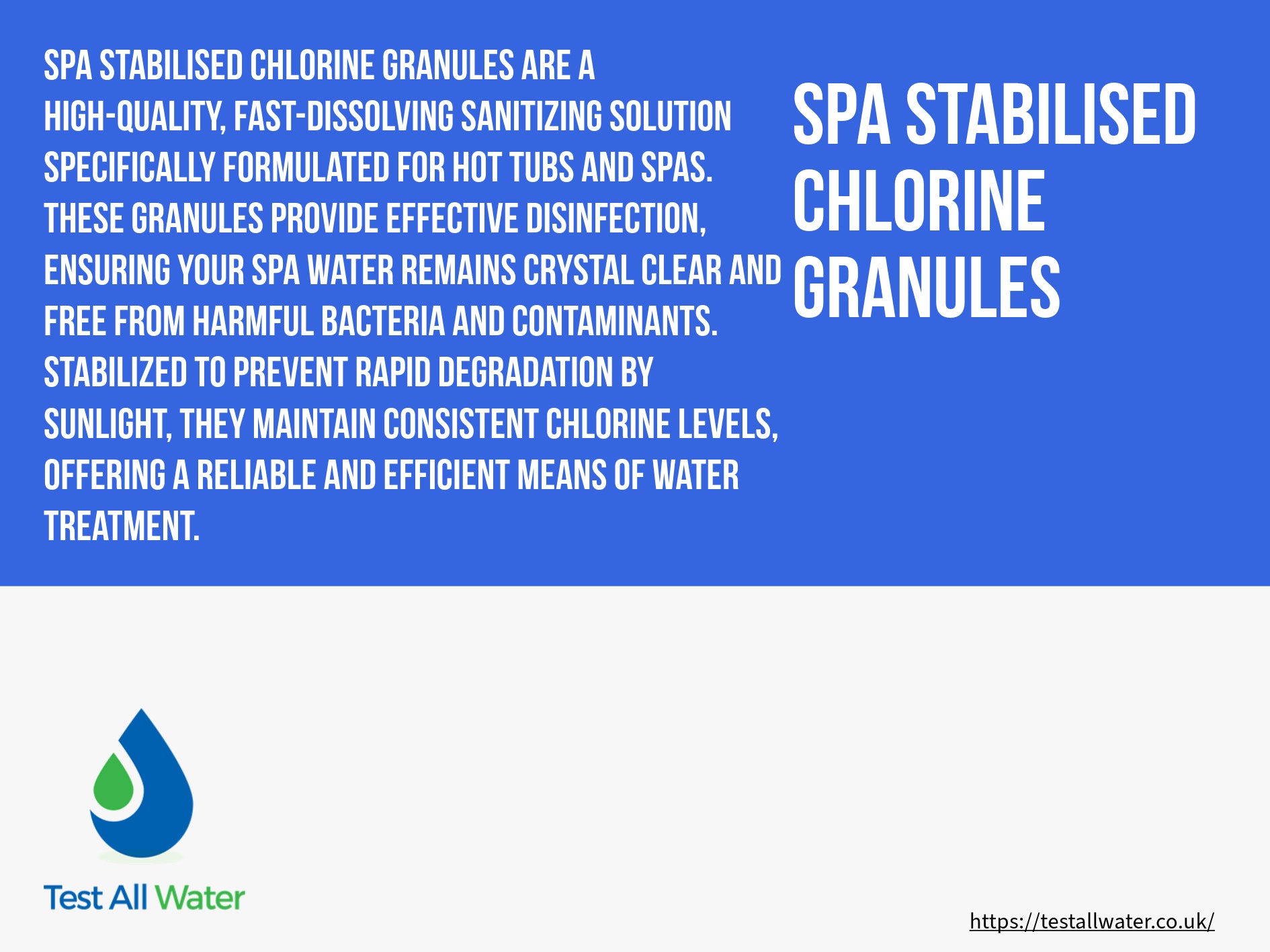 Stabilised Chlorine Granules