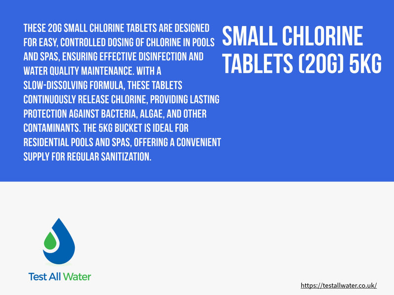 Test All Water Trichlor Stabilized Small Chlorine Tablets (20g)