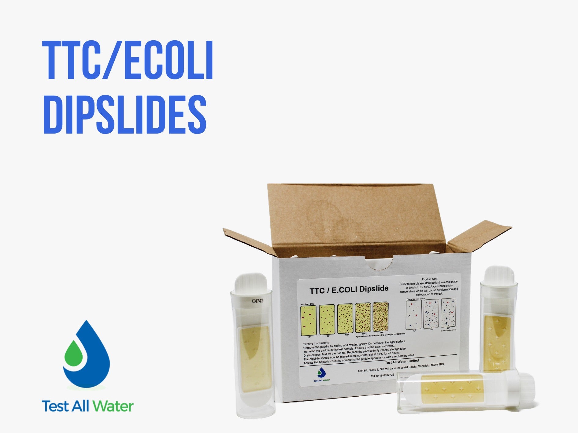 TTC/ECOLI & Pseudomonas Dipslides