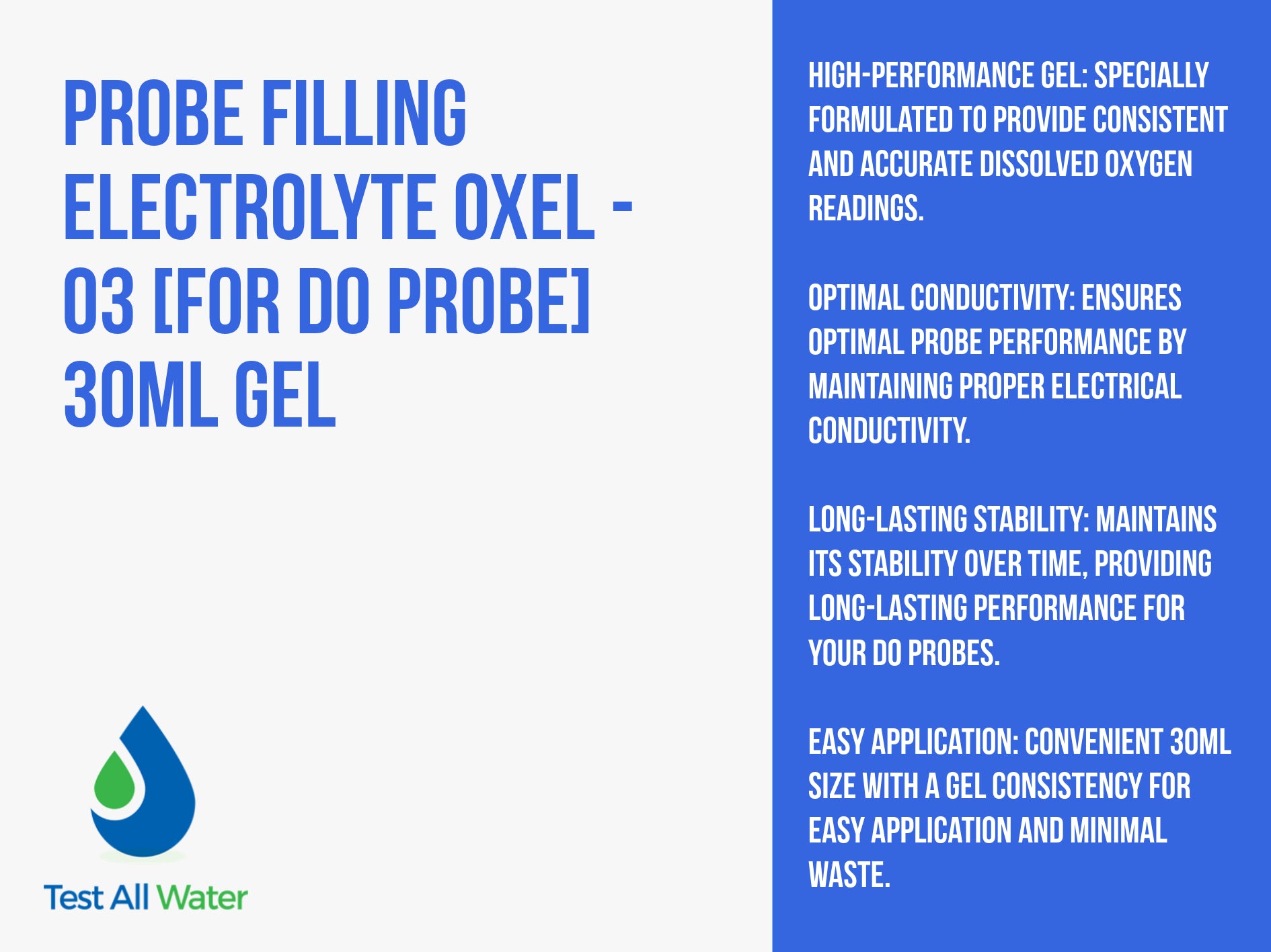 Probe Filling Electrolyte Oxel - 03 [For DO Probe] 30ml Gel