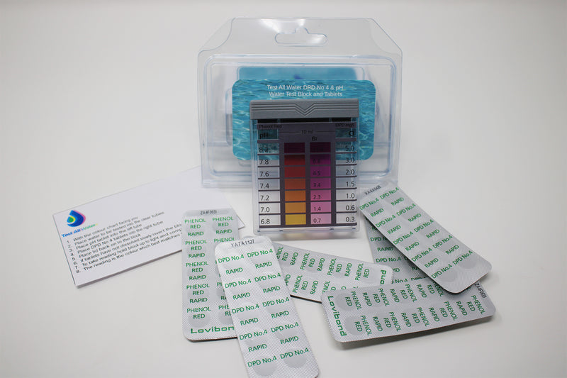 Test All Water DPD No 4 & pH Water Test Block and Tablets