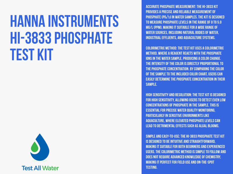 Hanna Instruments-3833 Phosphate test kit