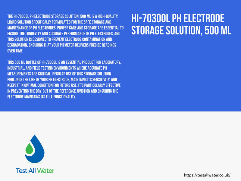 Hanna Instruments-70300L pH Electrode Storage Solution, 500 mL