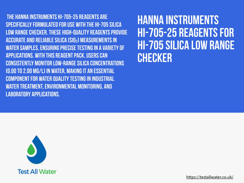 Hanna Instruments HI-705-25 Reagents for HI-705 Silica Low Range Checker