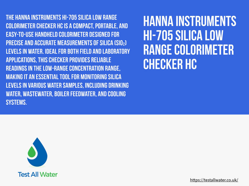 Hanna Instruments HI-705 Silica Low Range Colorimeter Checker HC