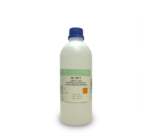 Hanna Instruments HI-7071L Electrolyte Solution, 3.5M KCl + AgCl, 500mL