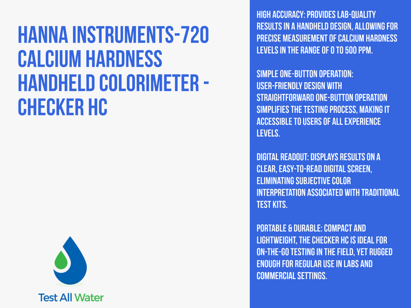 Hanna Instruments-720 Calcium Hardness Handheld Colorimeter - Checker HC