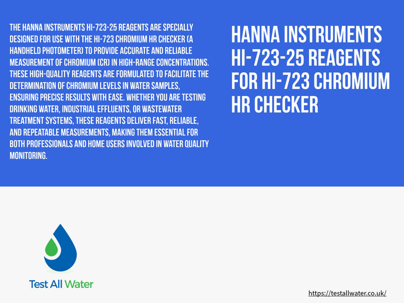 Hanna Instruments HI-723-25 Reagents for HI-723 Chromium HR Checker