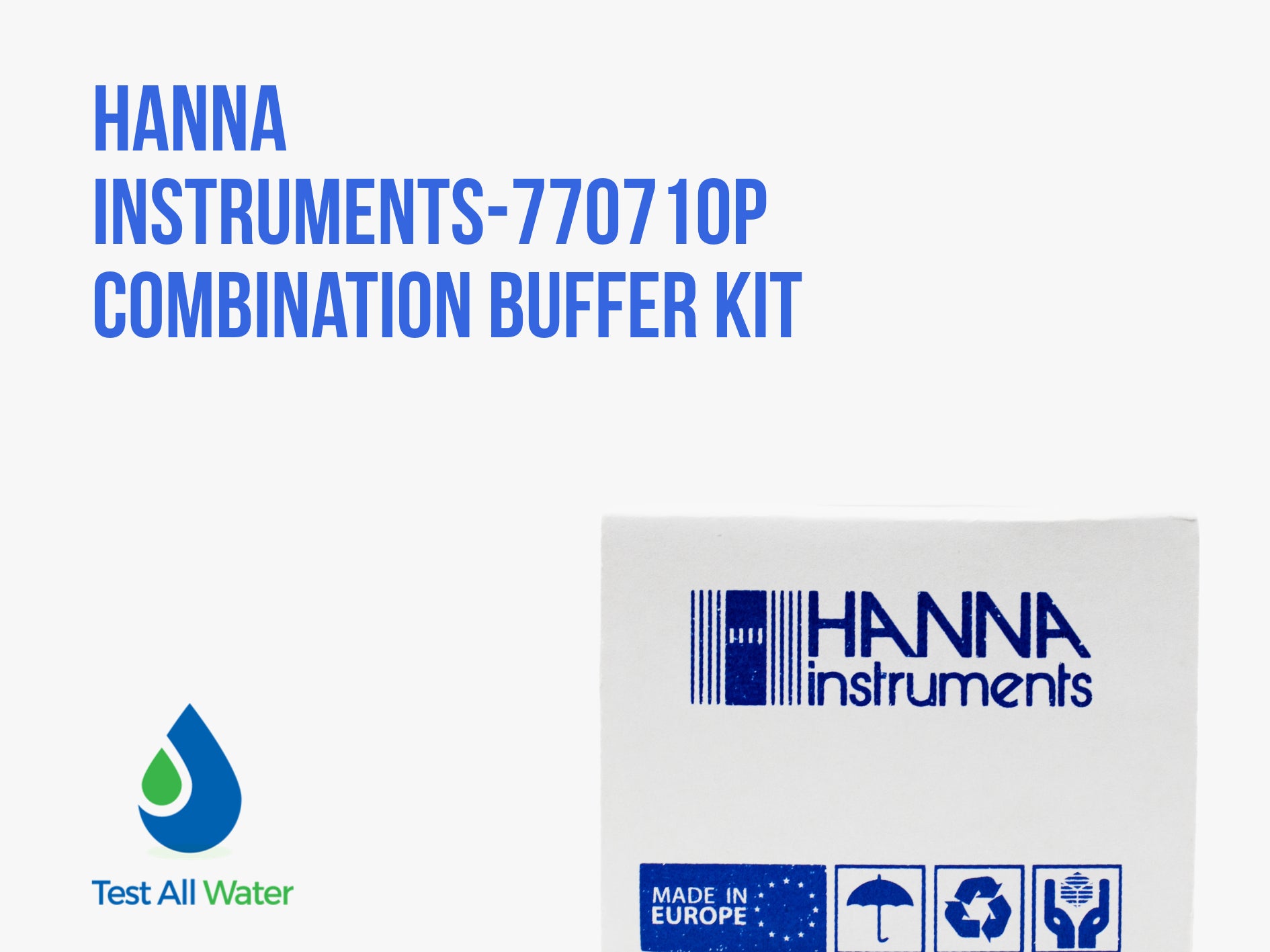 Hanna Instruments-770710P Combination Buffer Kit 10.01 & 7.01 pH  5 x 5 20ml Sachets