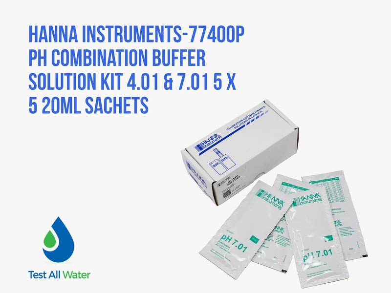 Hanna Instruments-77400P pH Combination Buffer Solution Kit 4.01 & 7.01 5 x 5 20ml sachets