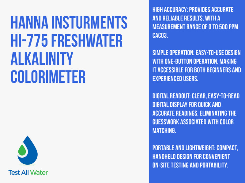 Hanna Instruments-775 Freshwater Alkalinity Colorimeter - Checker®HC