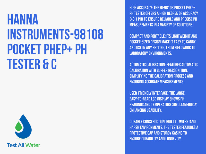 Hanna Instruments-98108 pocket pHep+ pH Tester & Â°C