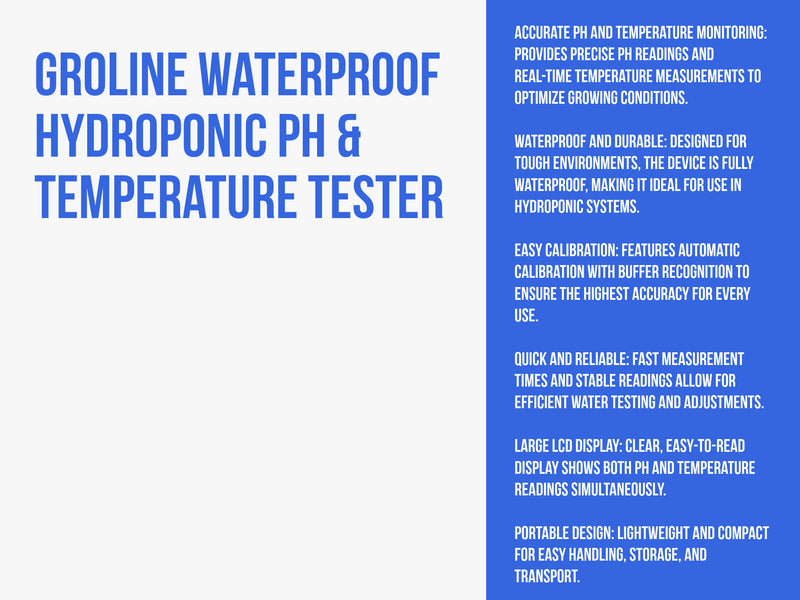 Hanna Instruments-98118 GroLine Waterproof Hydroponic pH & Temperature Tester