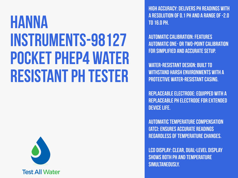 Hanna Instruments-98127 Pocket pHep4 Water Resistant pH Tester