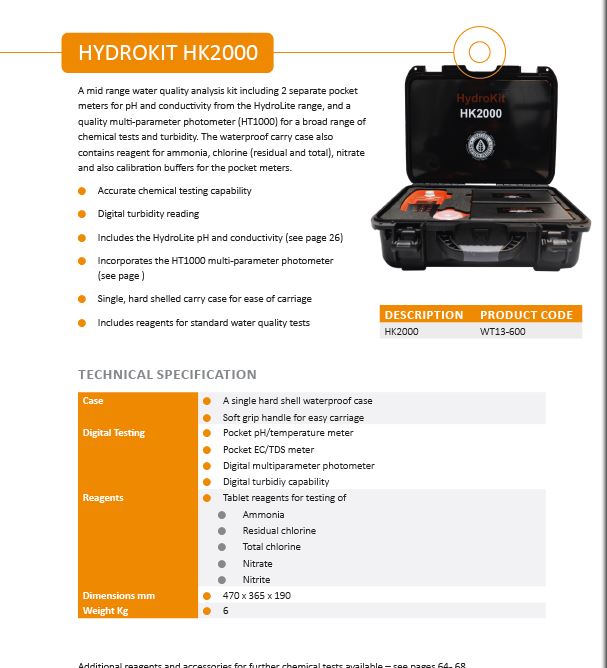 HK2000 Physico-Chemical Kit Trace2o