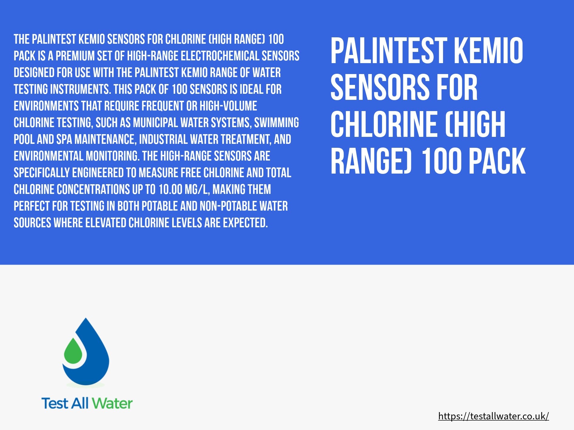 Palintest Kemio Sensors for Chlorine (High Range)