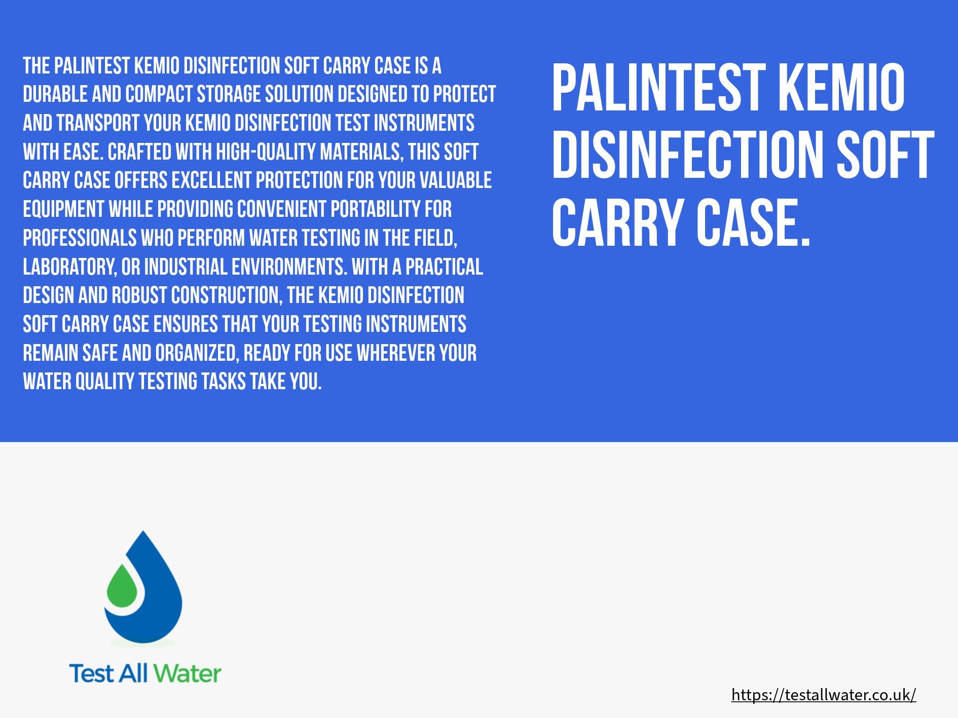 Palintest Kemio Disinfection Soft Carry Case.