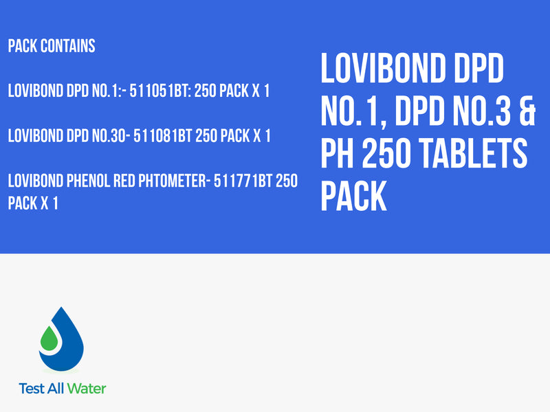 Lovibond DPD No.1, DPD No.3 & pH 250 Tablets Pack