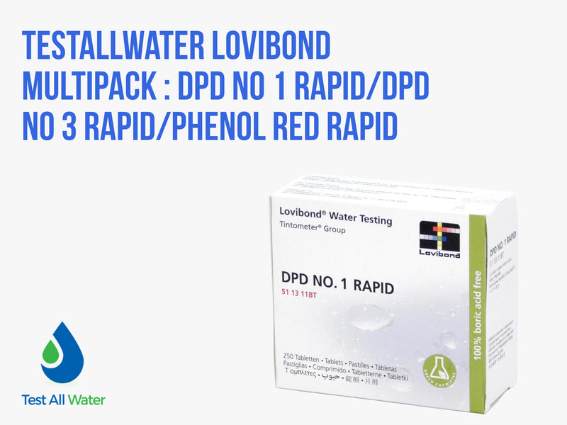 Testallwater Lovibond Multipack : DPD No 1 Rapid/DPD No 3 Rapid/Phenol Red Rapid