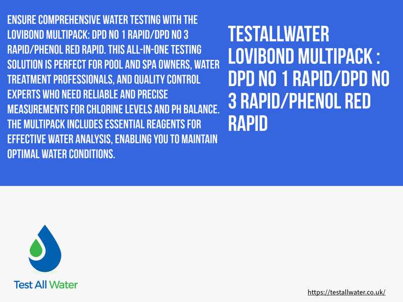 Testallwater Lovibond Multipack : DPD No 1 Rapid/DPD No 3 Rapid/Phenol Red Rapid