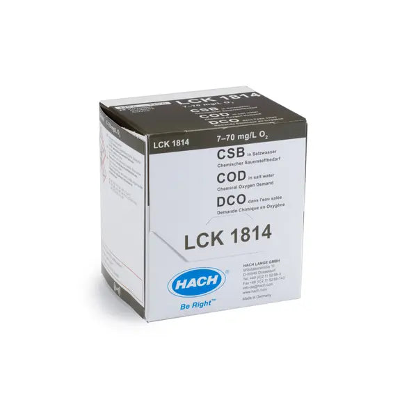 HACH COD Cuvette Test For Salt Water, 7-70mg/L O2