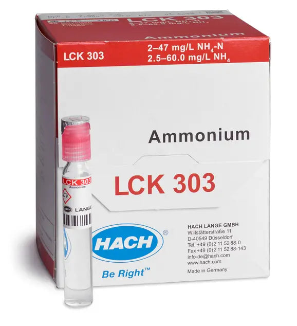 HACH Ammonium cuvette test 2.0-47.0 mg/L NH₄-N, 25 tests