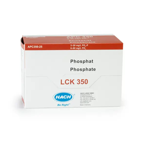 HACH Phosphate (ortho/total) cuvette test 2.0 -20.0 mg/L PO₄-P, 25 tests