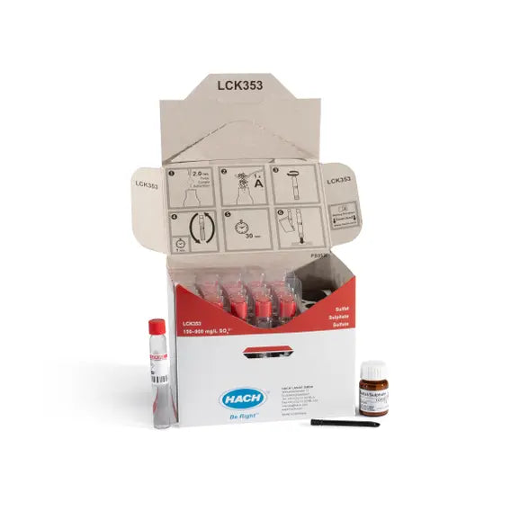 HACH Sulphate cuvette test 150-900 mg/L SO₄, 25 tests