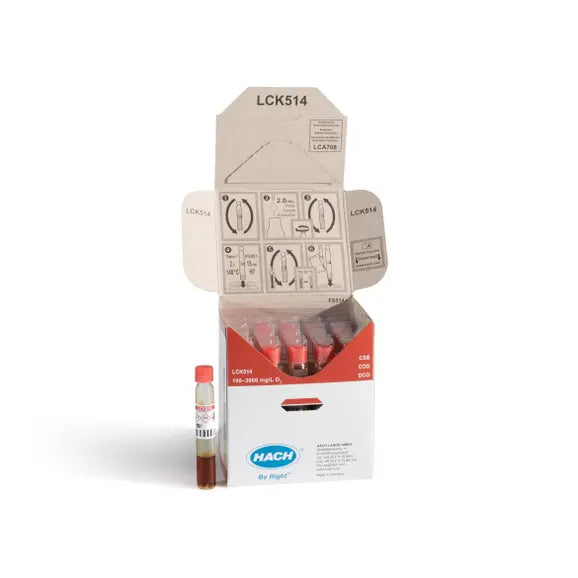 HACH COD cuvette test 100-2000 mg/L O₂, 25 tests