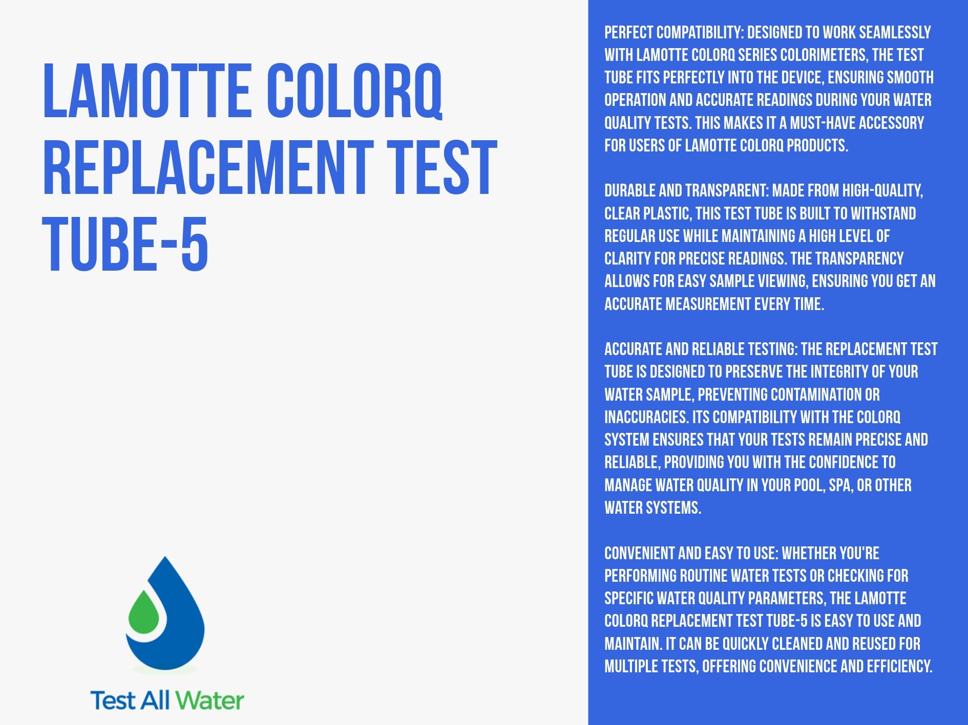 Lamotte ColorQ Replacement Test Tube