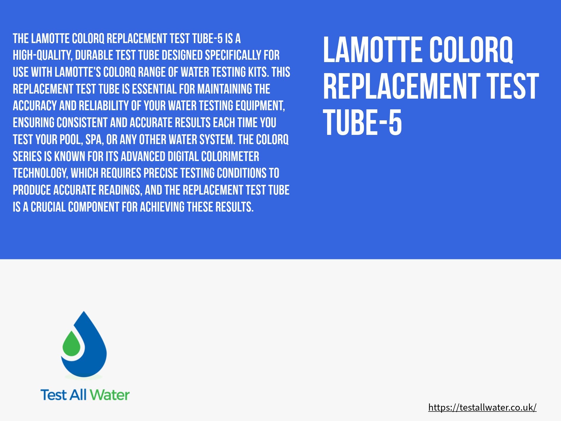 Lamotte ColorQ Replacement Test Tube