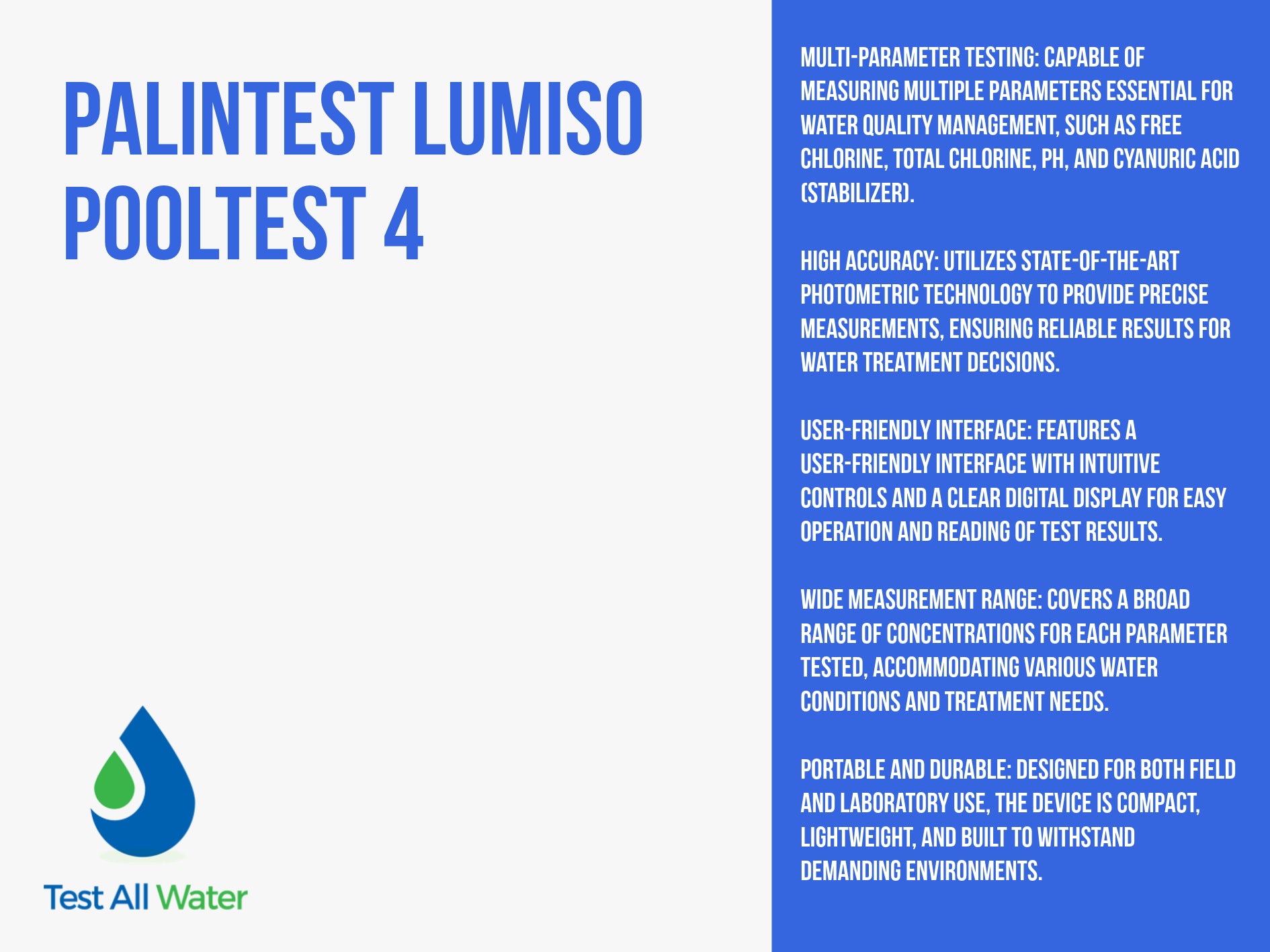 Palintest Lumiso Pooltest 4