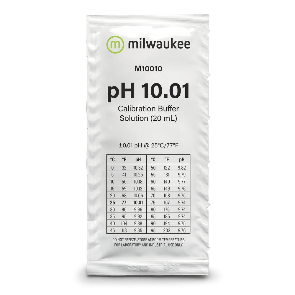 Milwaukee M10010B pH 10.01 Calibration Solution Sachets (25)