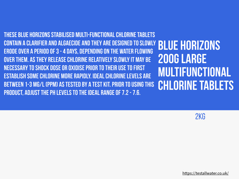 Blue Horizons 200g Multifunctional Chlorine Tablets