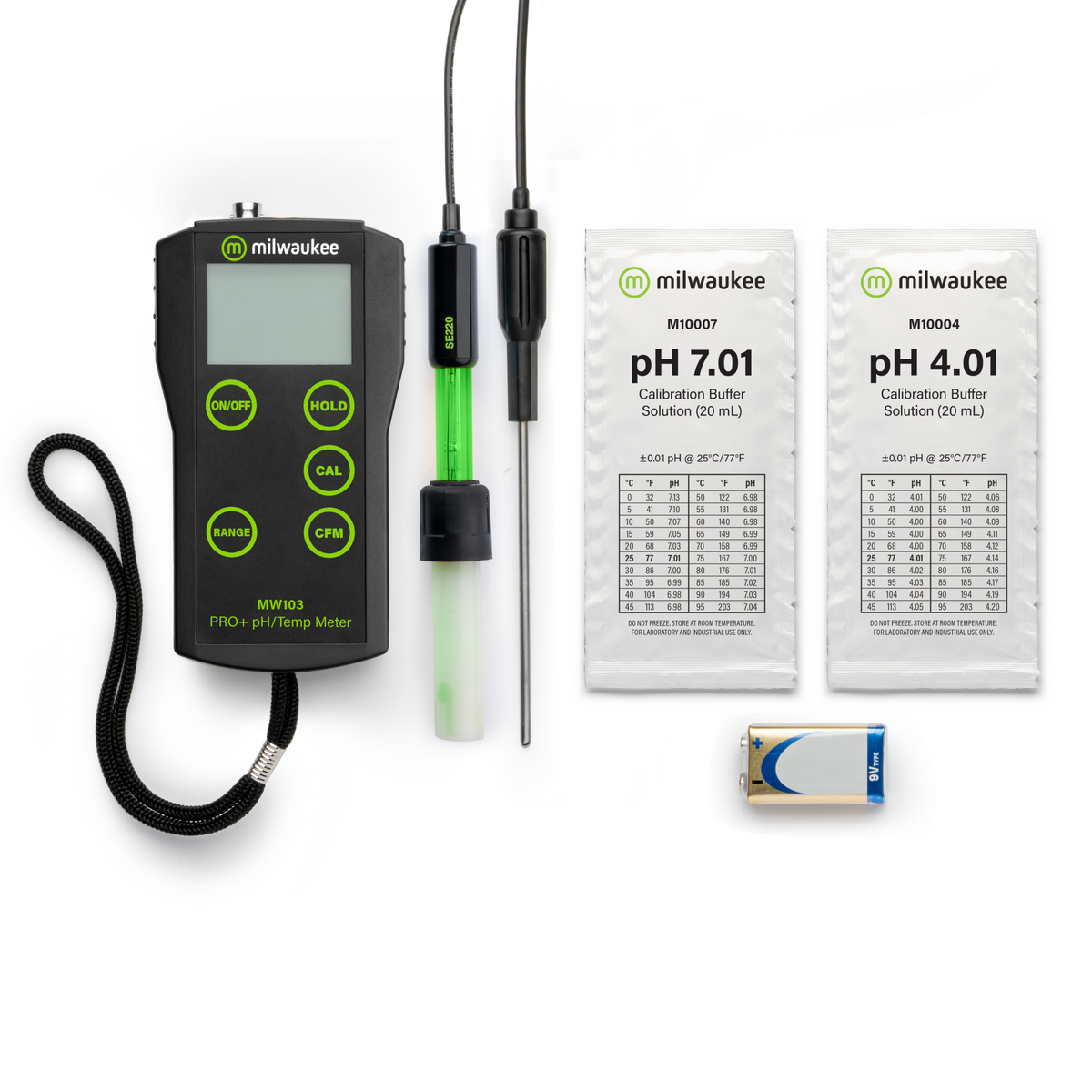 Milwaukee MW103 PRO+ Portable 2-in-1 pH/pHmV/Temperature Meter