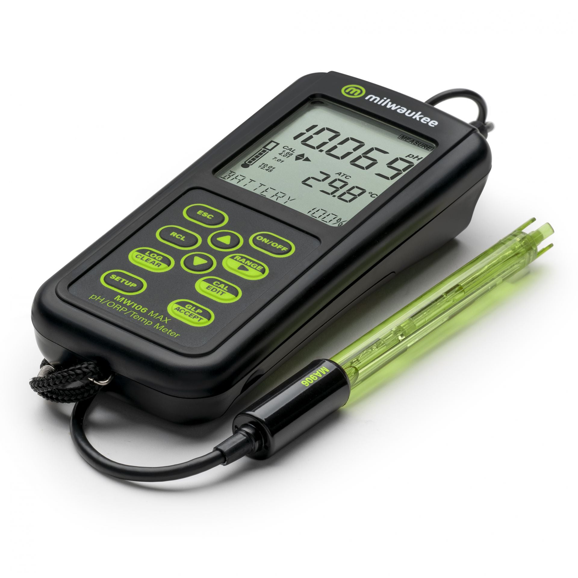 Milwaukee MW106 MAX Waterproof pH/ORP/Temp Logging Portable Meter
