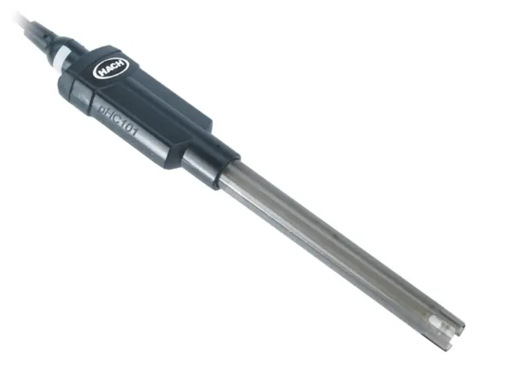 HACH Intellical PHC101 Laboratory Low Maintenance Gel Filled pH Electrode, 3 m Cable