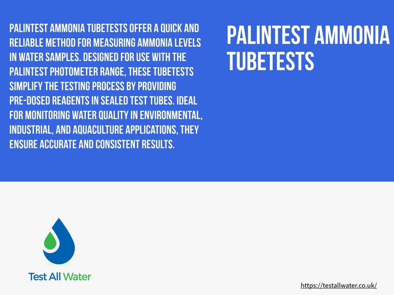 Palintest Ammonia Tubetests 0 - 15 mg/L N