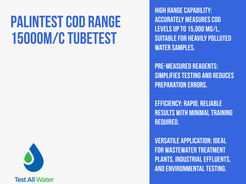 Palintest COD Range 15000M/C TUBETEST