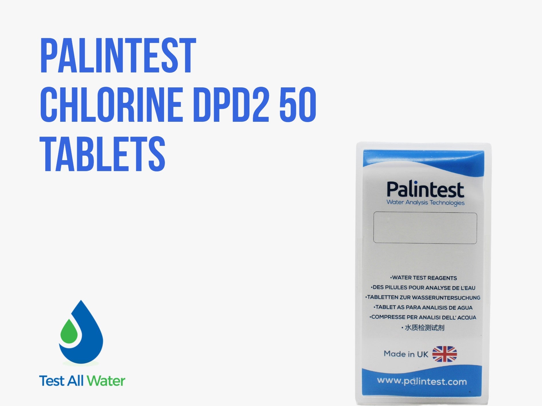Palintest Chlorine DPD2 50 Tablets