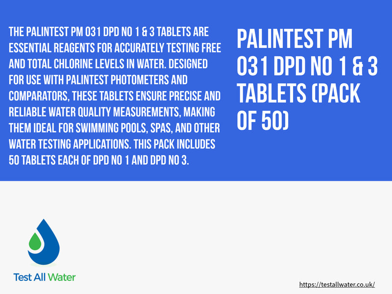 Palintest Chlorine DPD 1 & 3 (Free,Total) Tablets