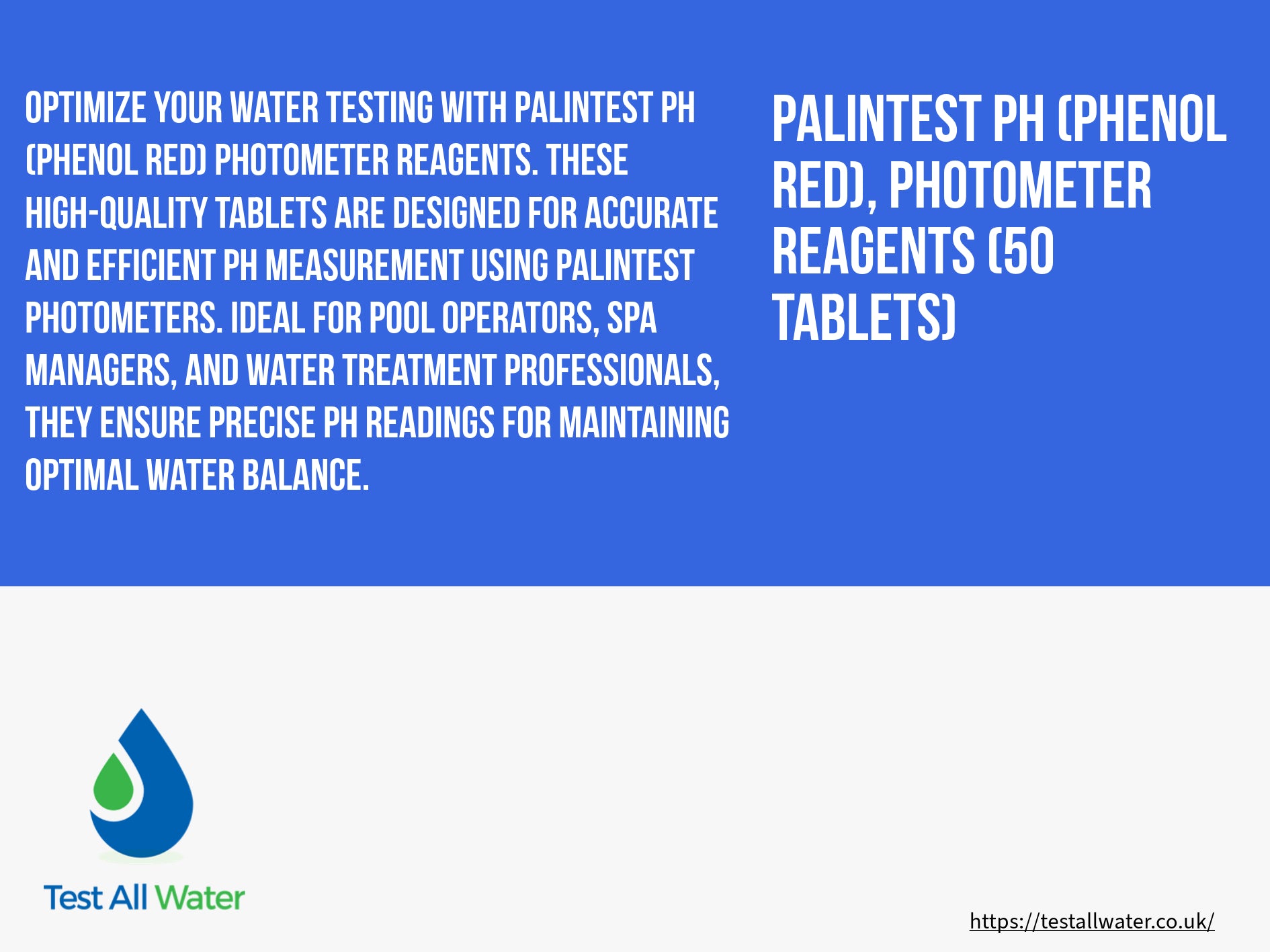Palintest pH (Phenol Red), Photometer Reagents