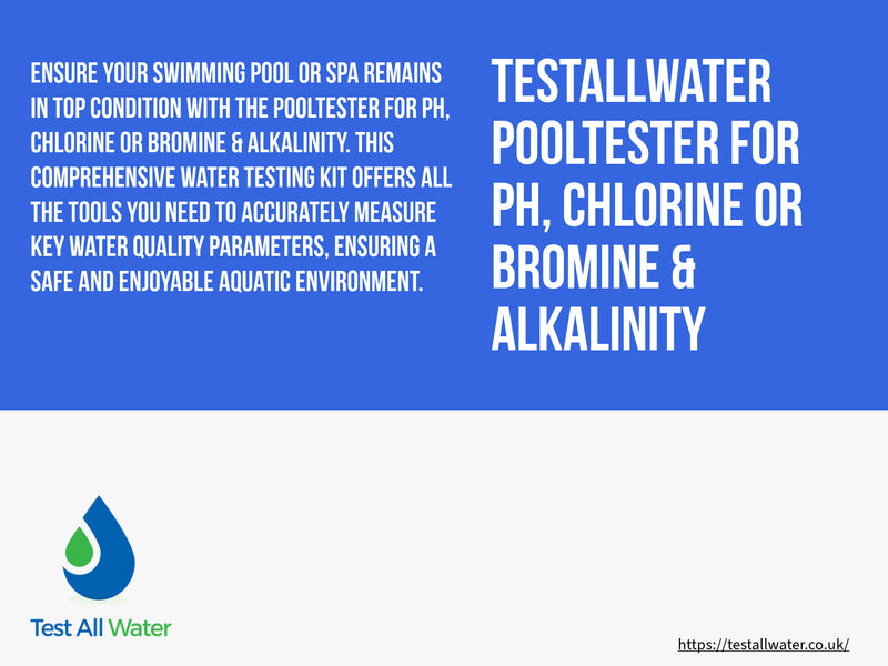 Water-I.D Pooltester for pH, Chlorine or Bromine & Alkalinity