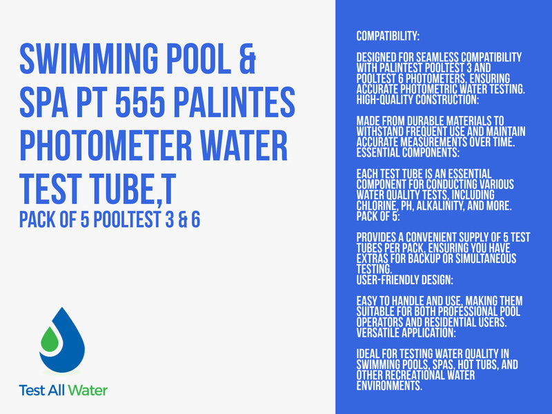 Palintest Swimming Pool Water Test Tubes