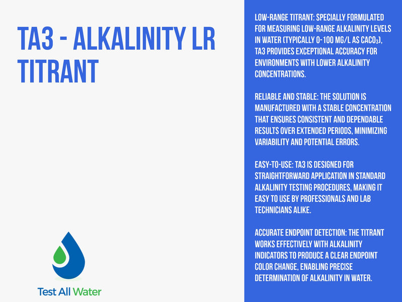 Test All Water TA3 - Alkalinity LR Titrant